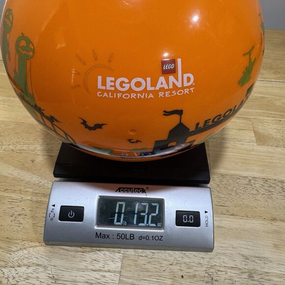 LEGOLAND California Hotel Pumpkin Candy Bucket 2018 Halloween Plastic FLAWED GUC - Picture 12 of 12